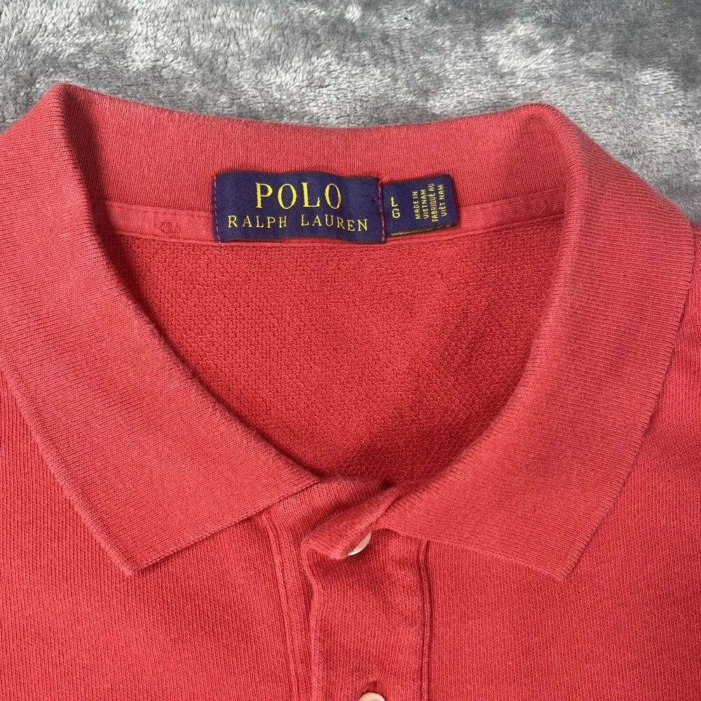 Ralph Lauren‎ Polo Shirt Mens L Red Classic Fit Short Sleeve Pony Preppy Knit